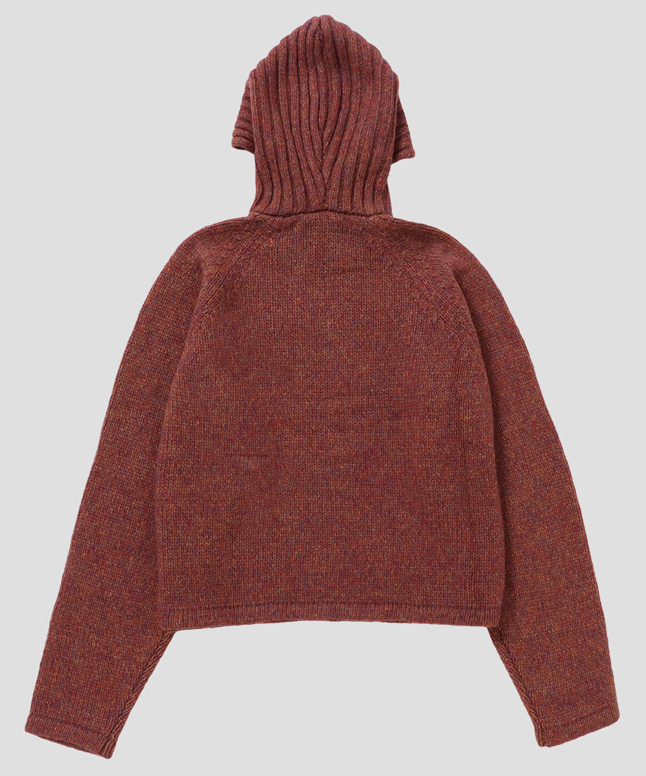 camel mix hooded KNIT_17