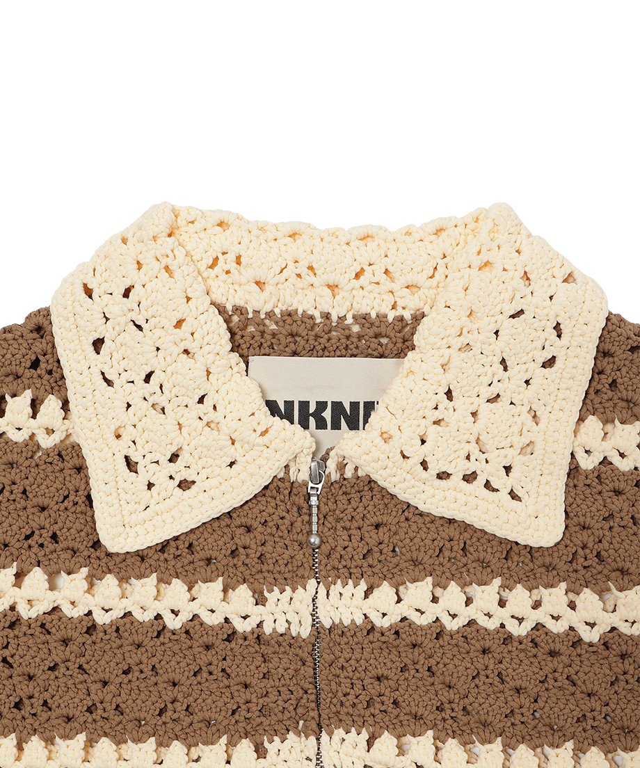 crochet KNIT zip cardigan_10