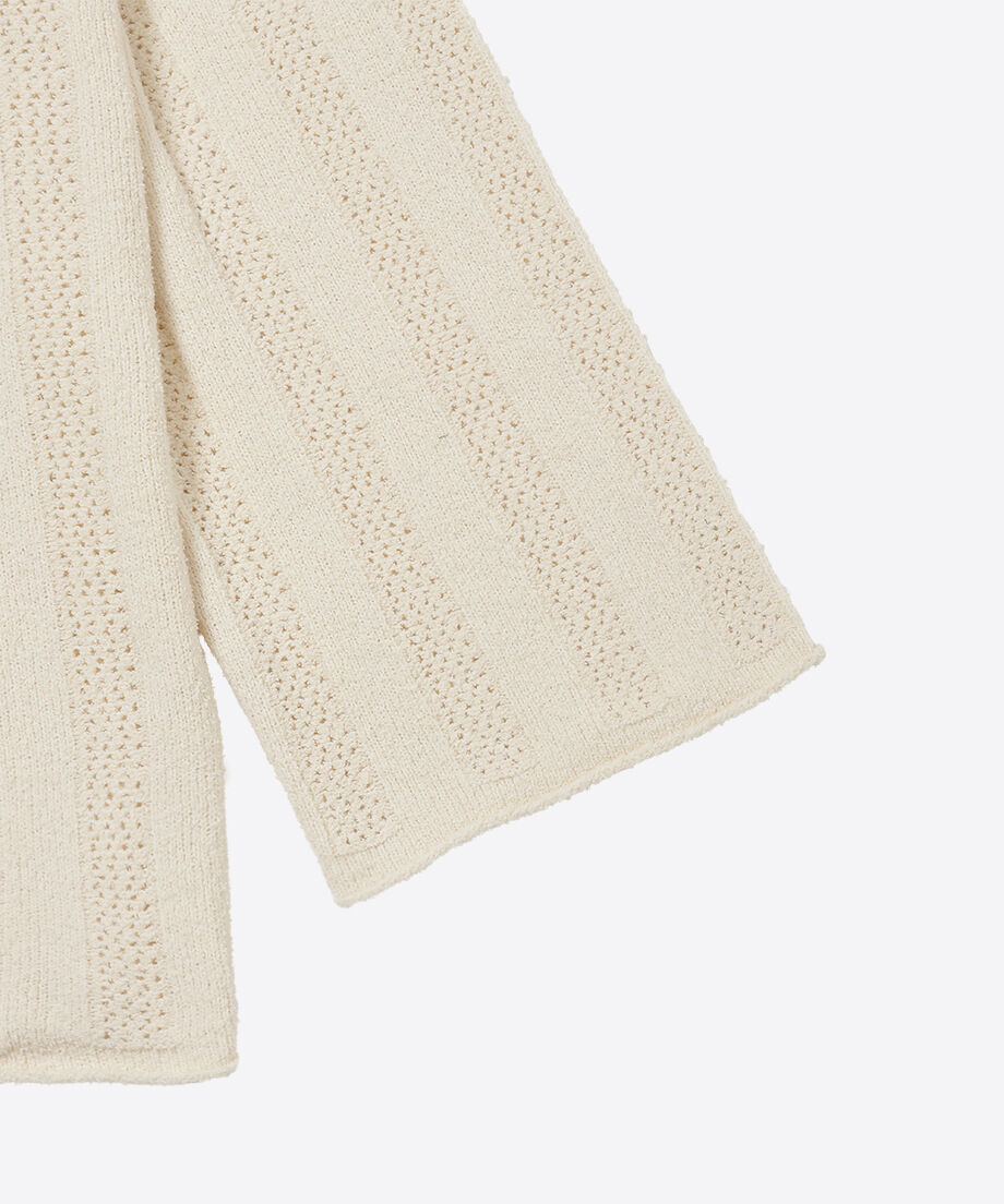 mesh rib v-neck knit_6