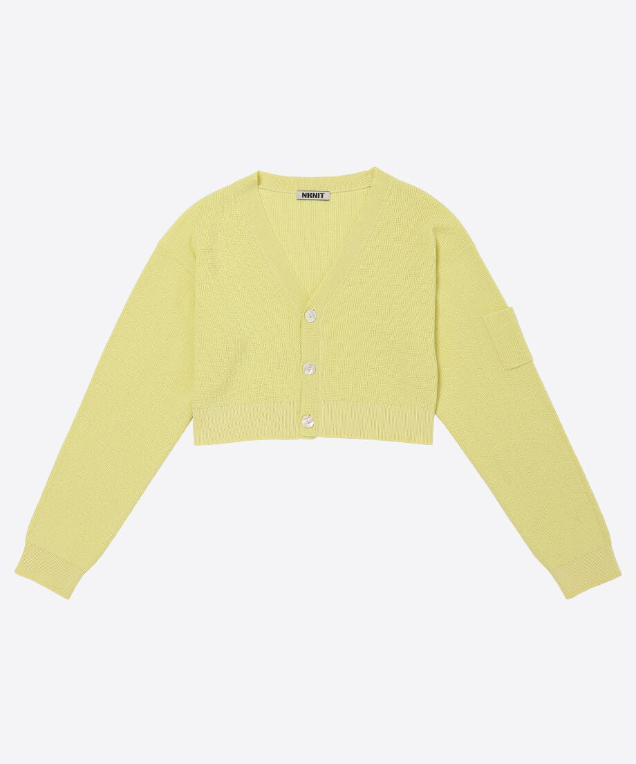 cotton mix sleeve pocket knit cardigan_5