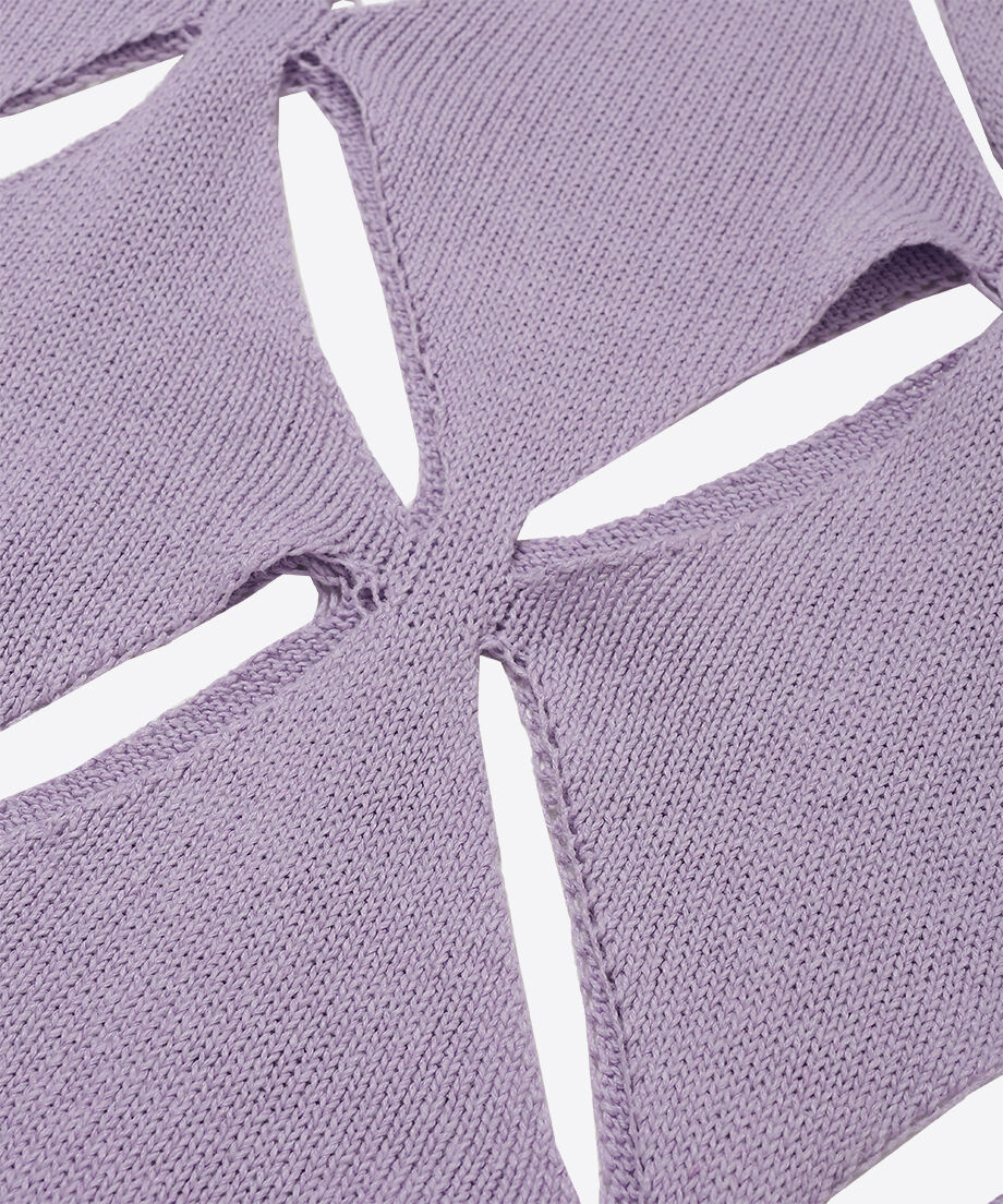 pattern slit knit T-shirt_12