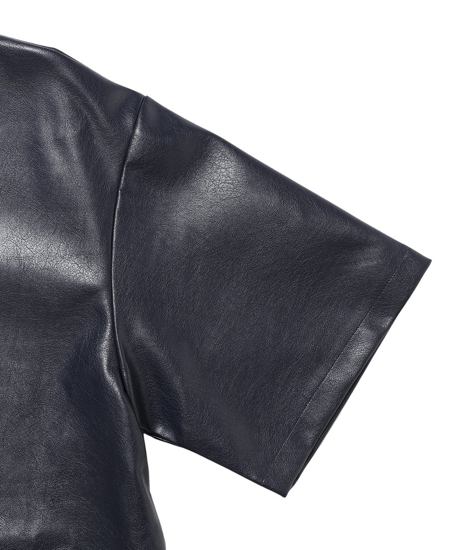 vegan leather box mini dress_15