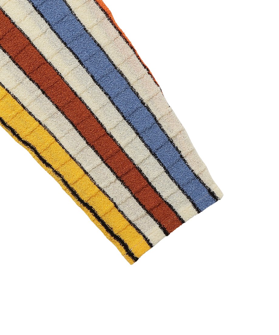 stripe KNIT towel hoodie_9