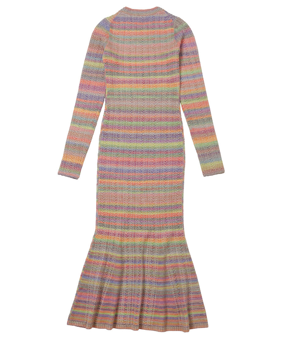 mix color tight long KNIT dress_10