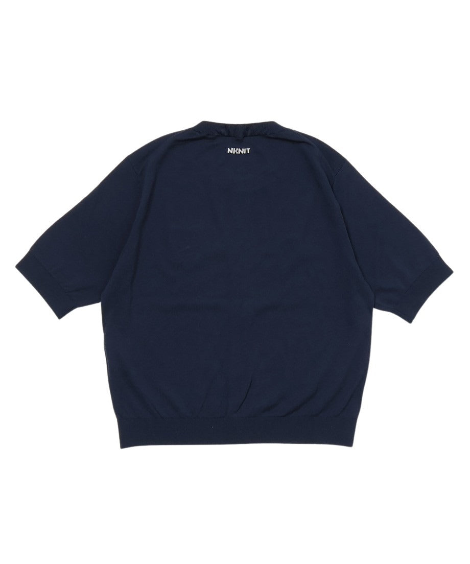 silk cotton crew neck KNIT T-shirt_18