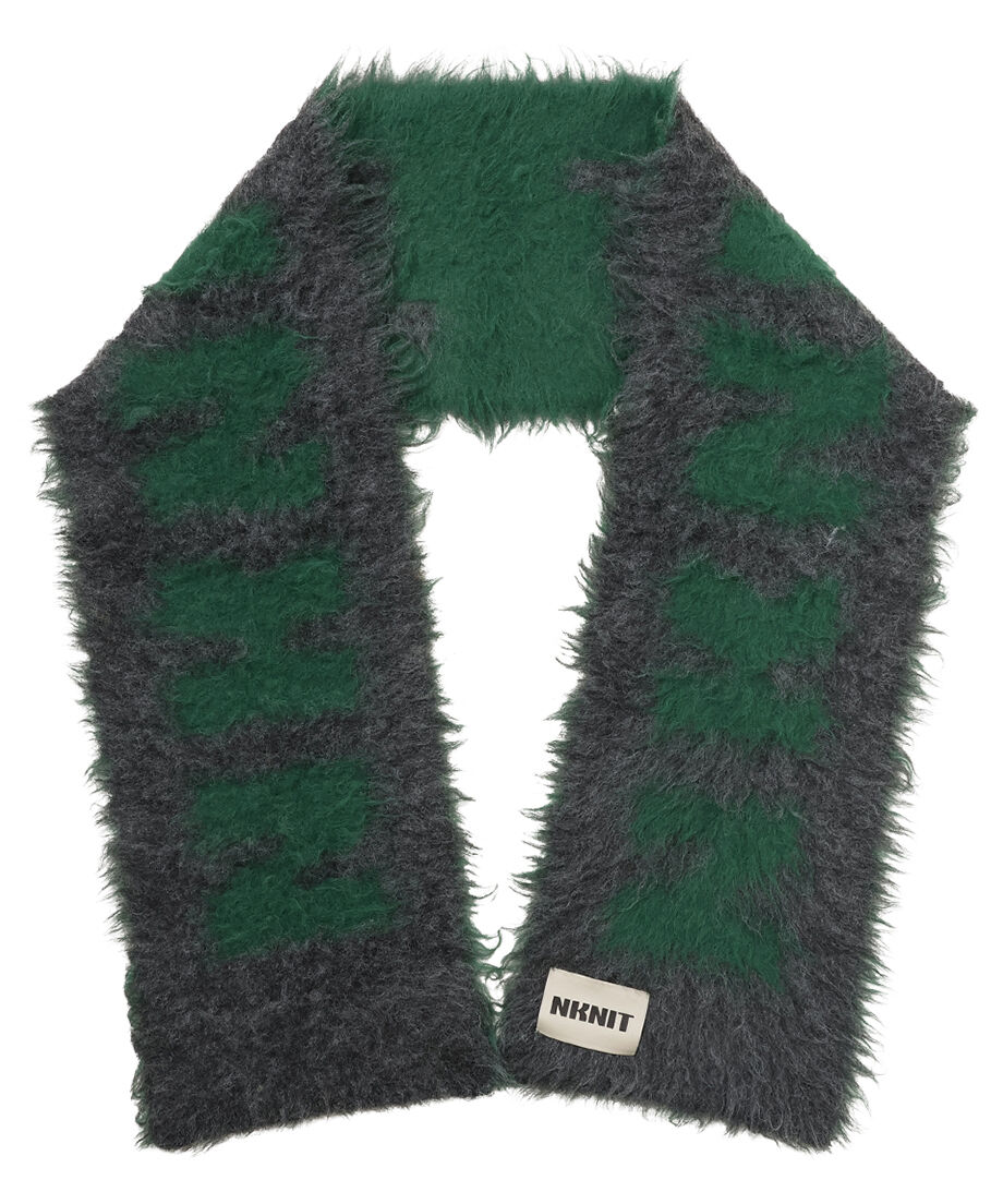 shaggy logo KNIT long scarf_4