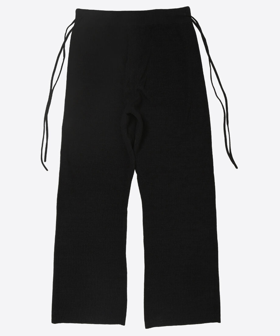 paper mix side string knit pants_11