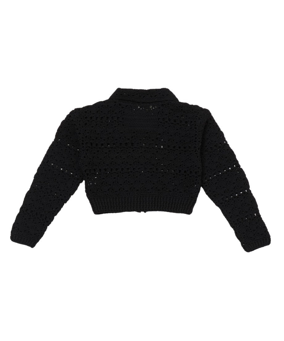 crochet KNIT zip cardigan_21