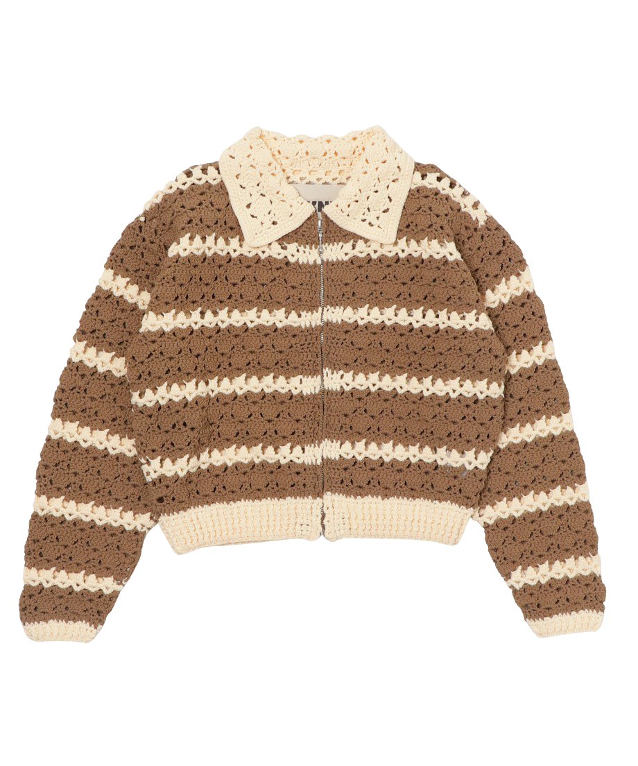 crochet KNIT zip cardigan_3