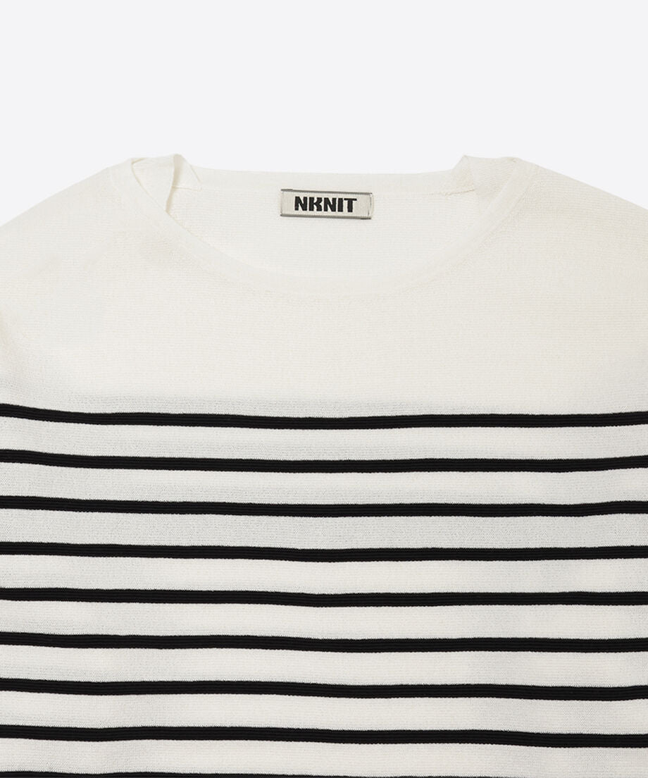 cotton nylon striped knit_11