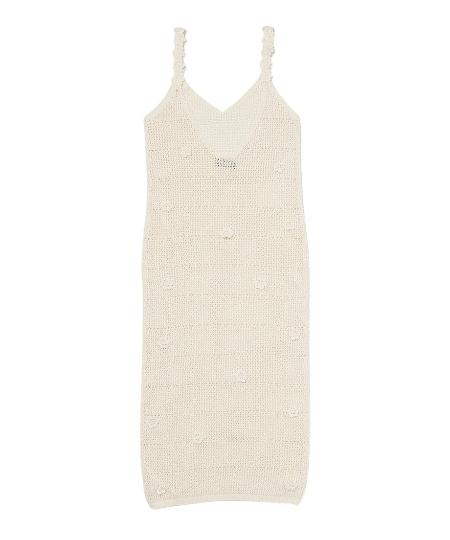 flower motif KNIT dress_8