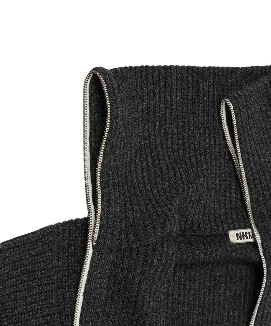 zipper double collar KNIT_14