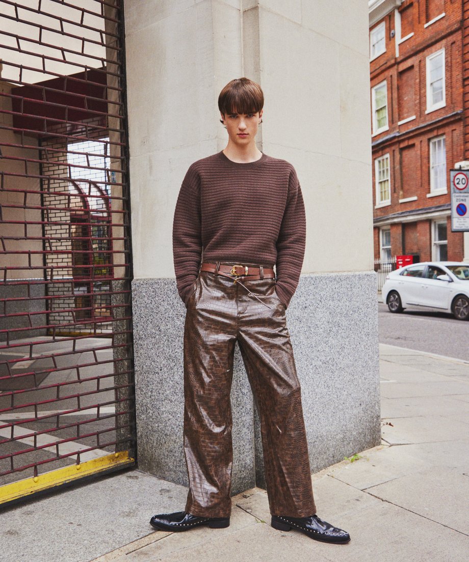 vegan leather wide pants_9