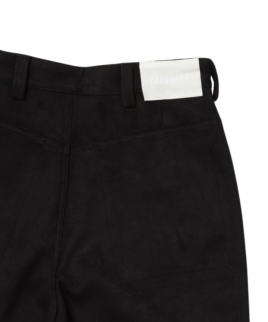 suede high waist long pants_15