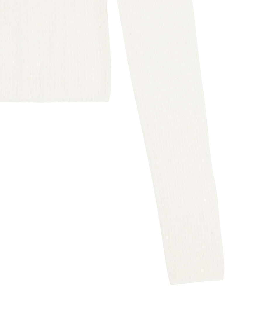 sheer wool henley neck KNIT_14