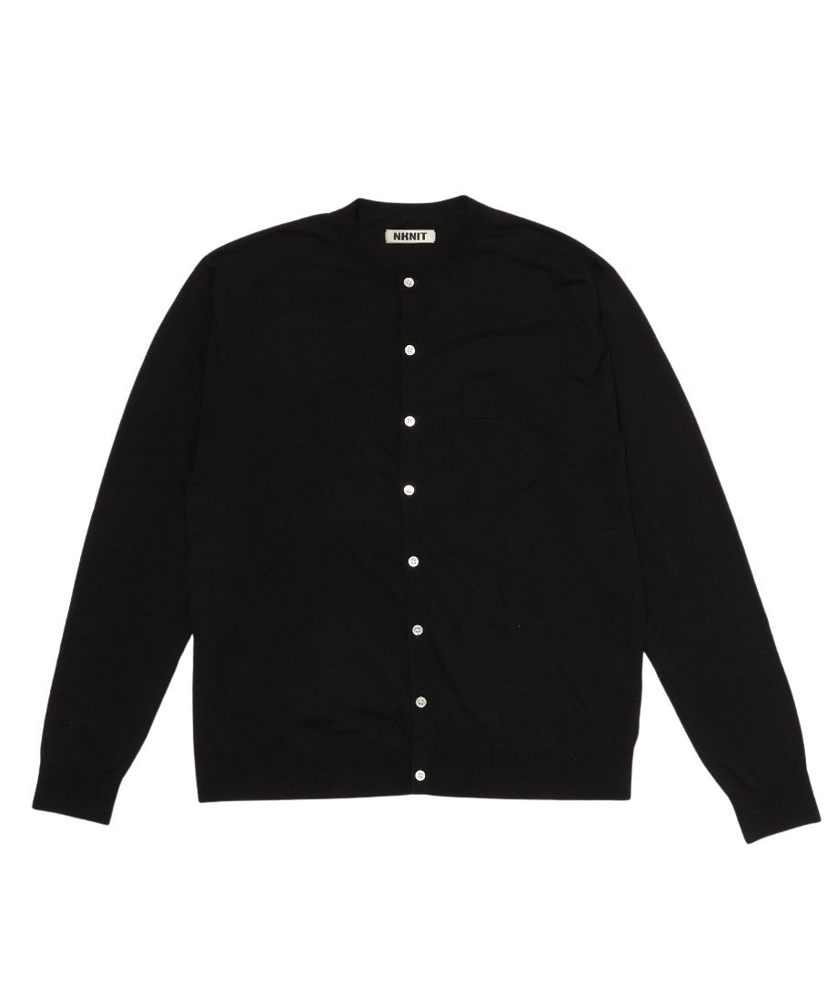 silk cotton crew neck KNIT cardigan_9