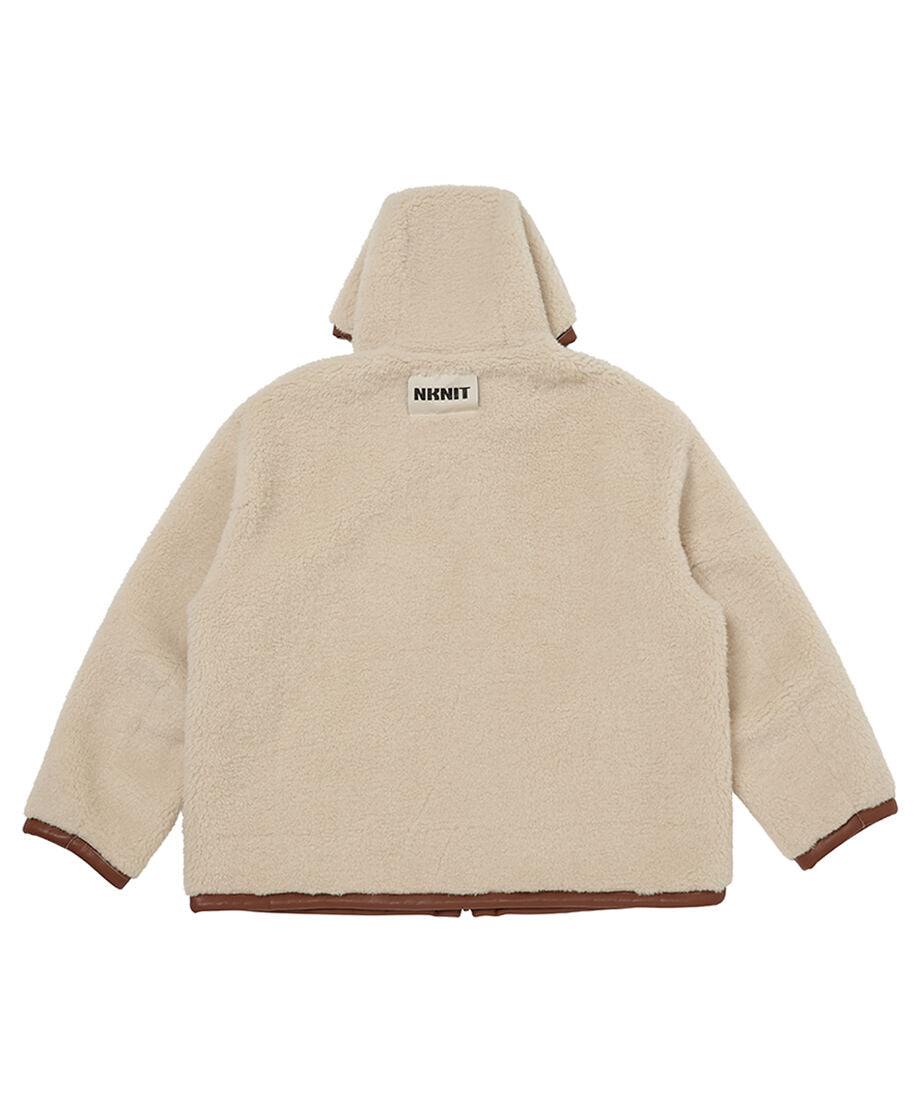 vegan mouton hooded zip jacket_8