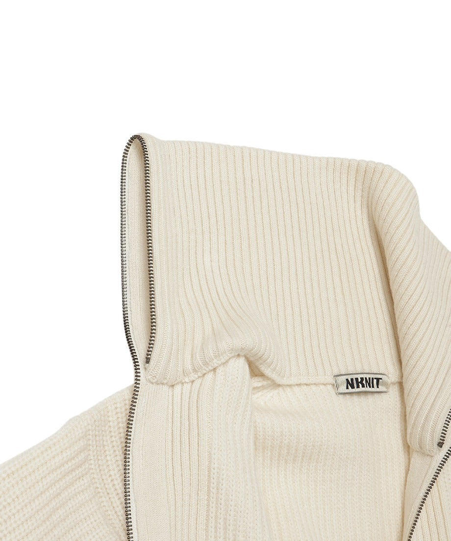 zipper double collar KNIT_10
