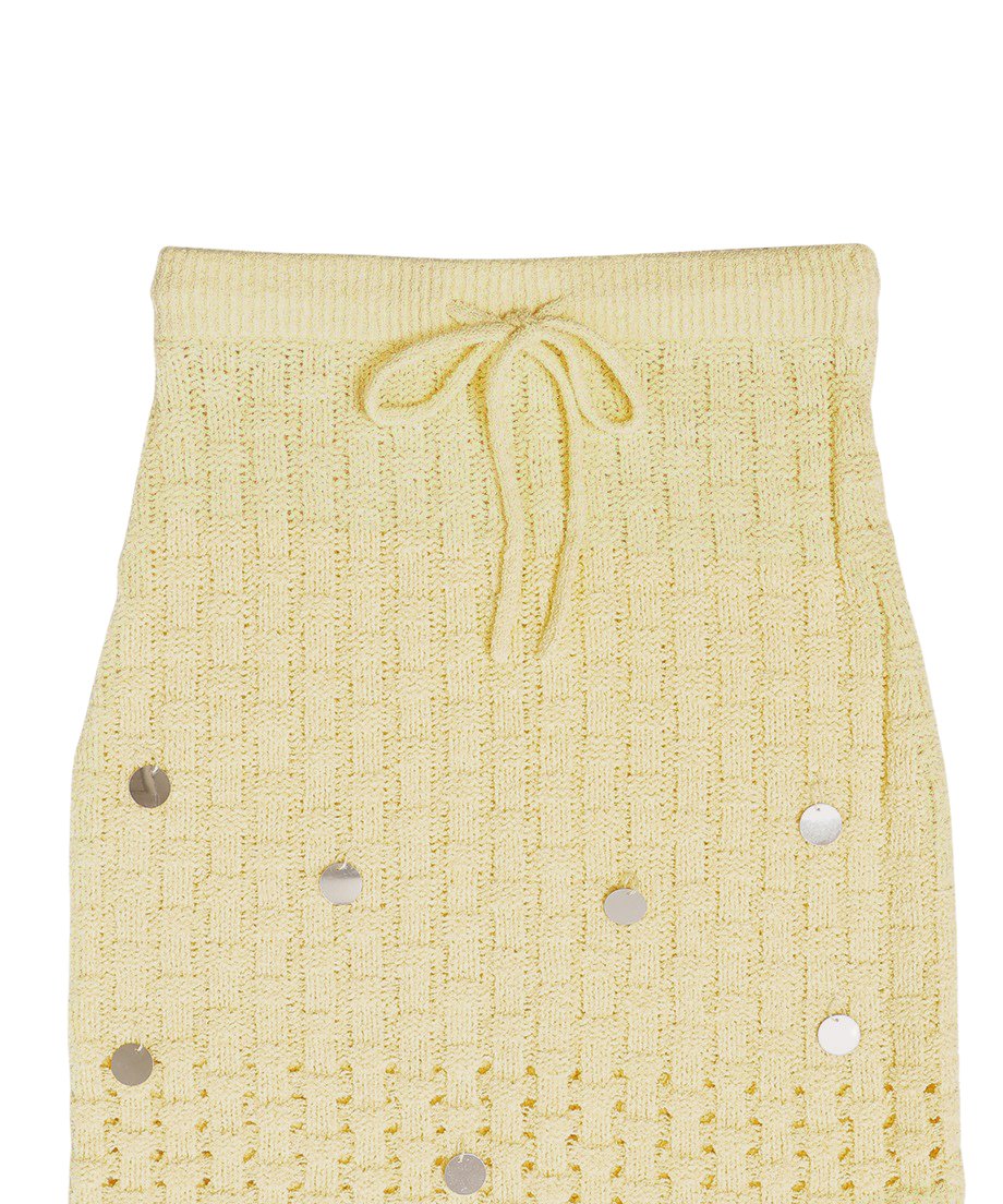 sequins bouclé KNIT long skirt_11