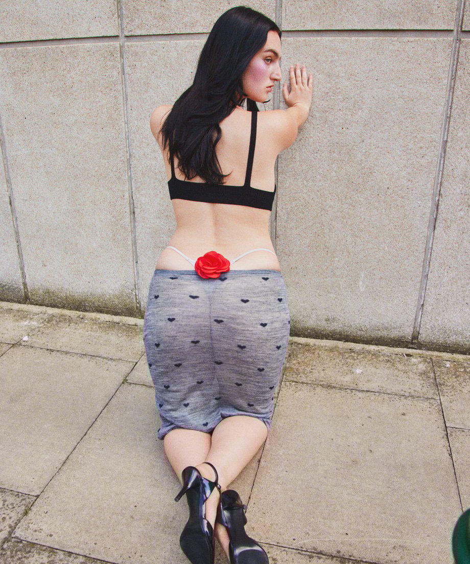 alpaca sheer KNIT skirt_1