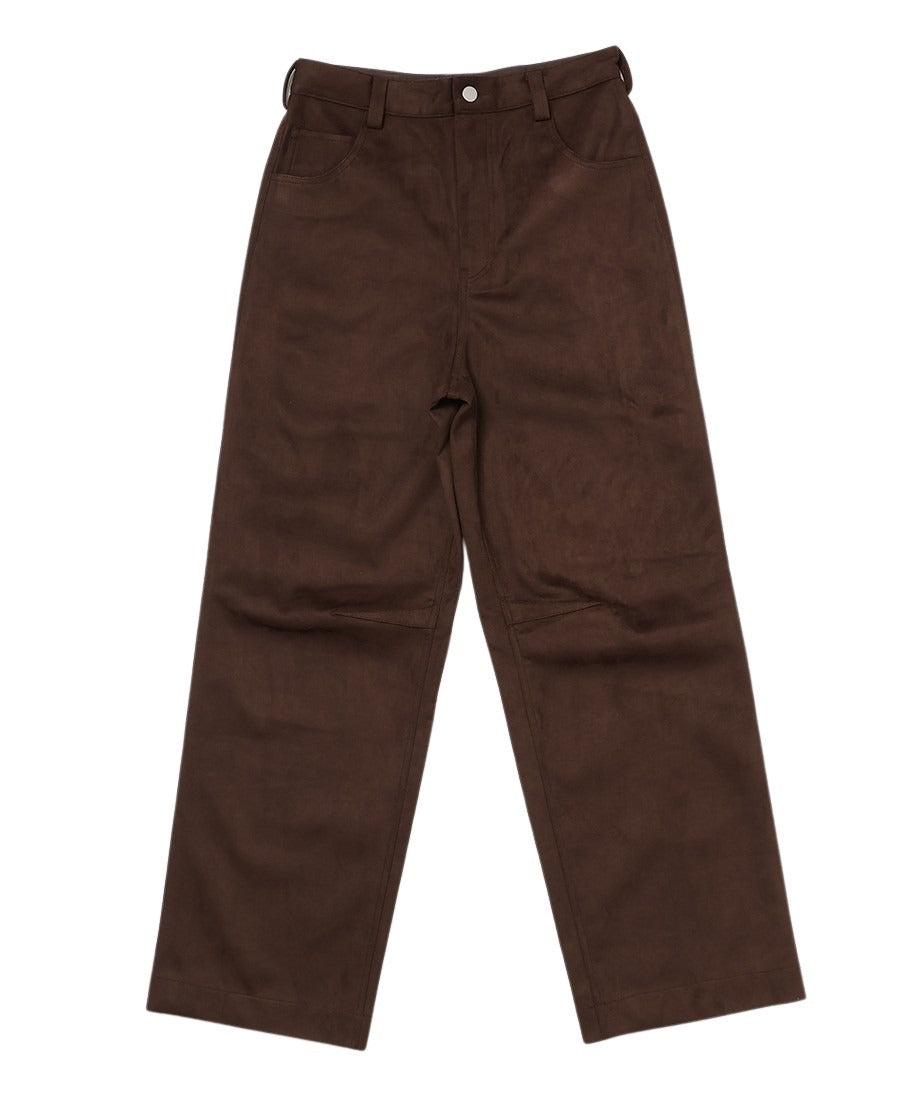 suede high waist long pants_3