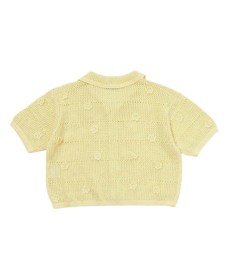 flower motif KNIT shirt_15