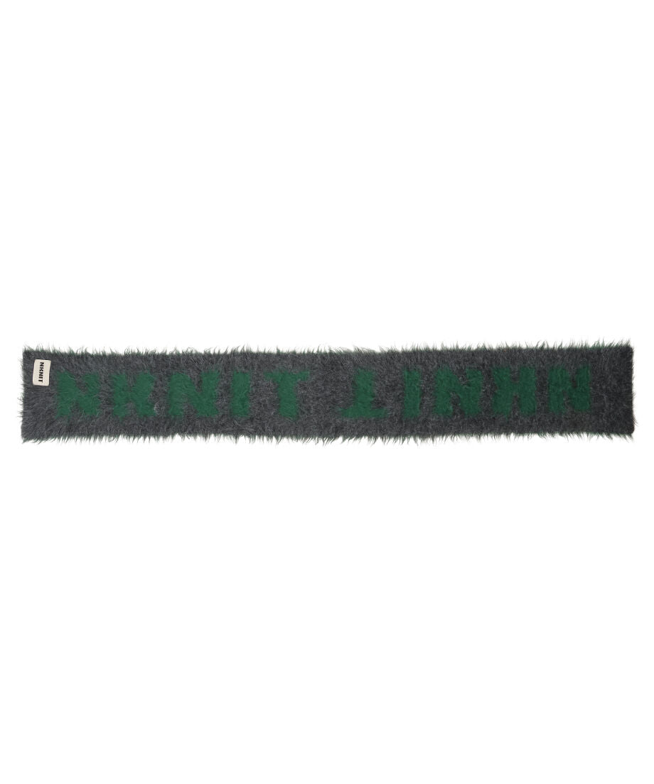 shaggy logo KNIT long scarf_8