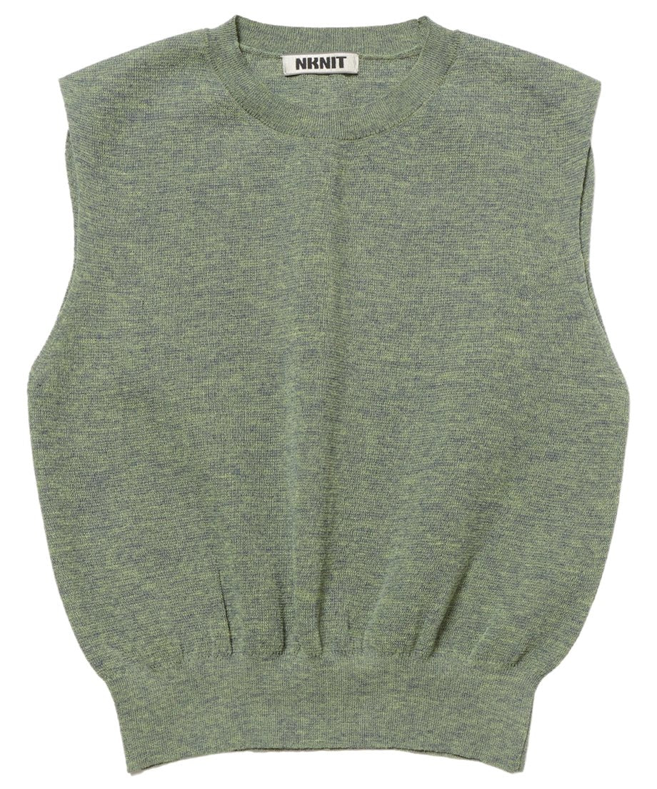 linen mix KNIT vest_3