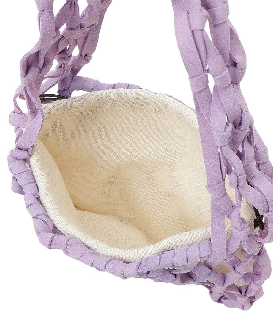 suede macrame bag 【small】_20