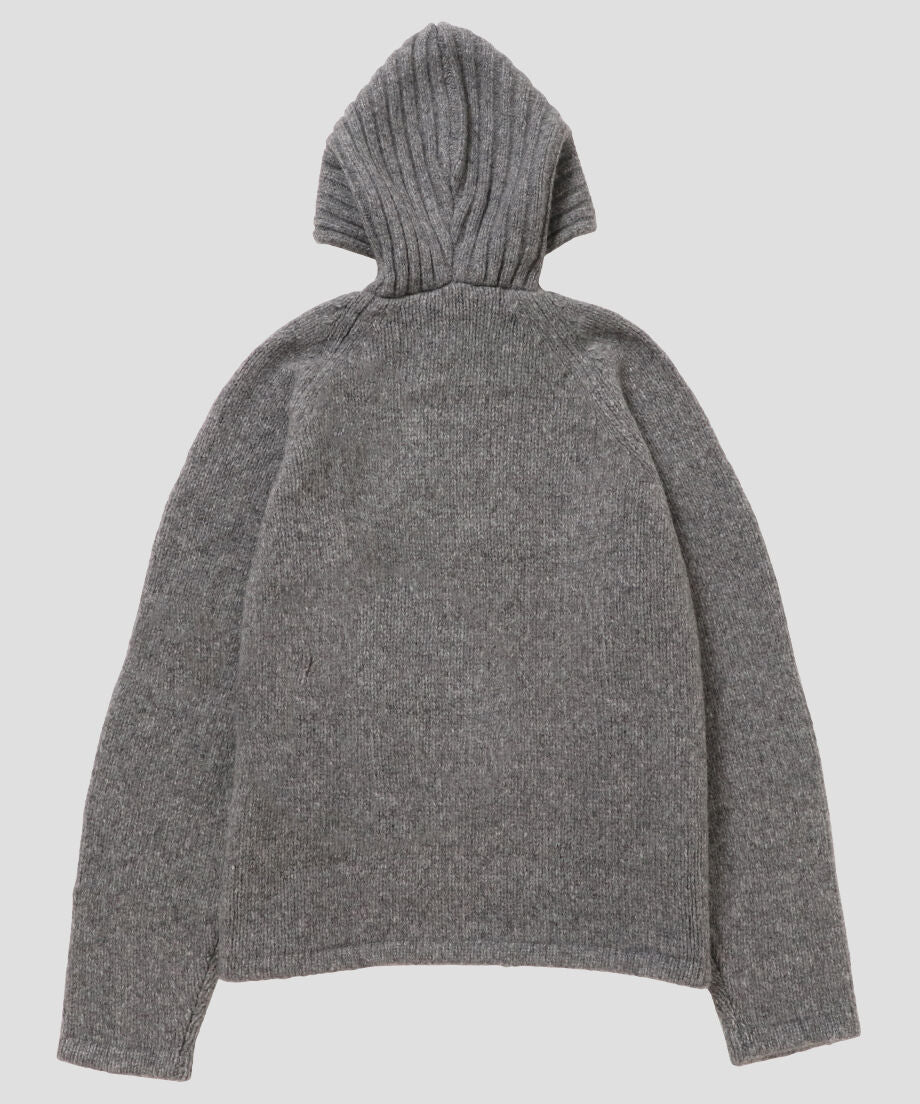 camel mix hooded KNIT_9