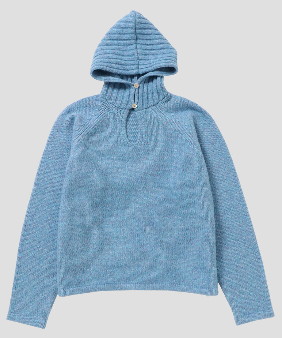 camel mix hooded KNIT_11