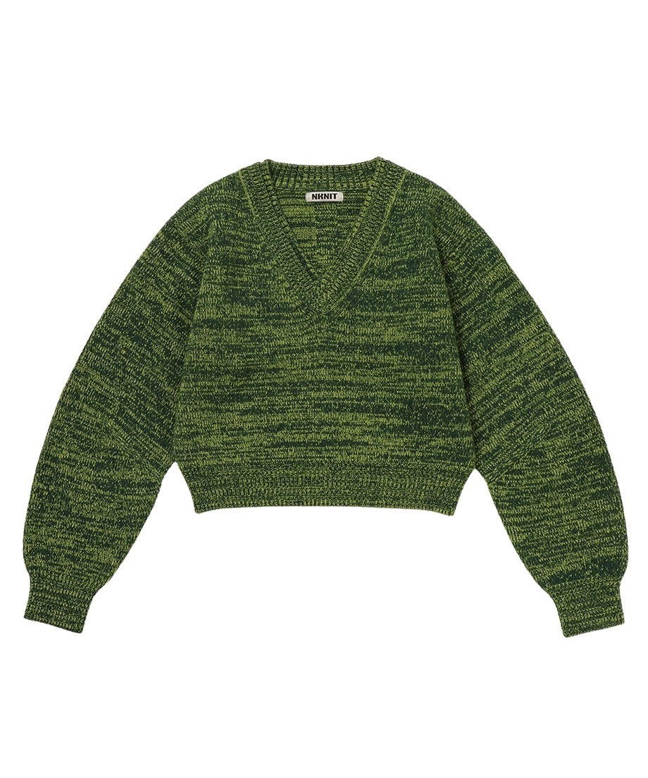 V-neck mix color KNIT_2