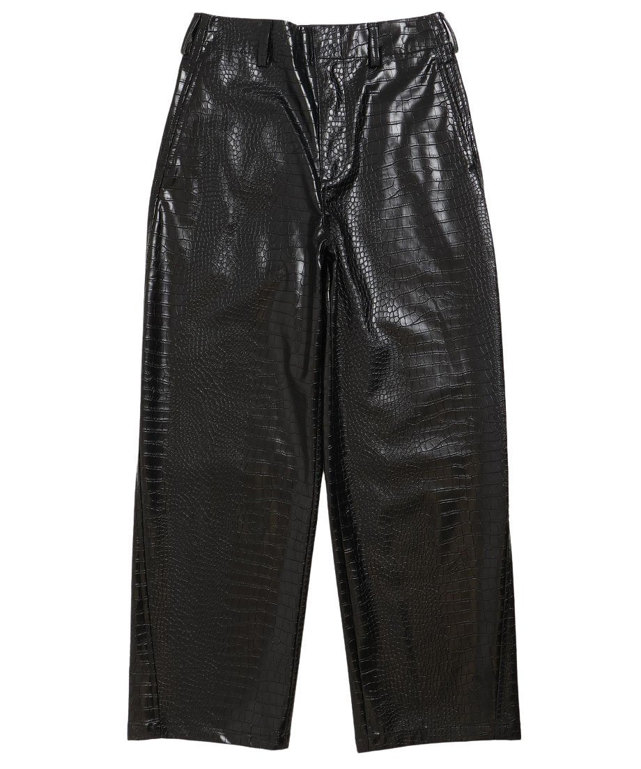 vegan leather wide pants_6
