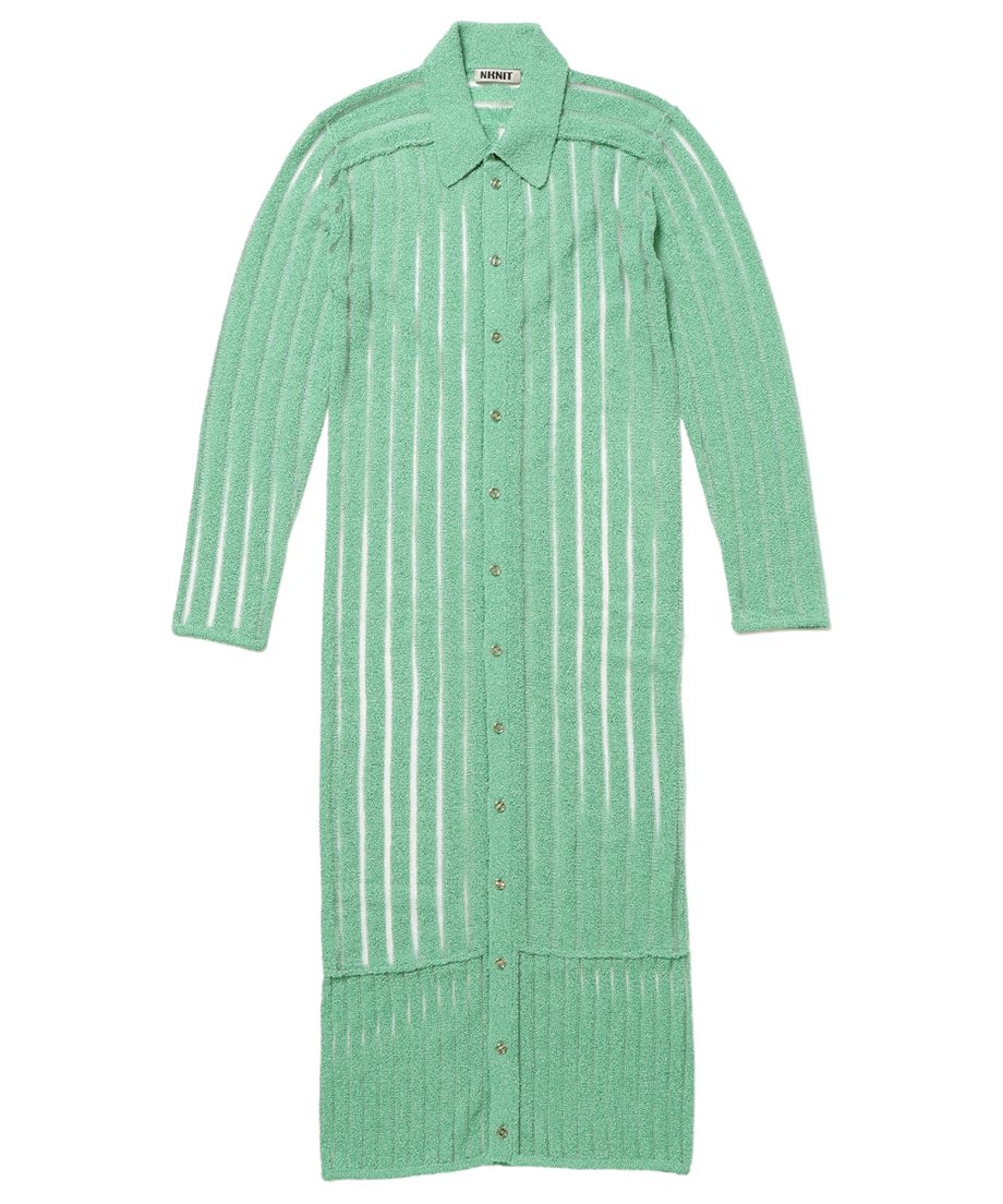 mesh stripe ling KNIT shirt_4