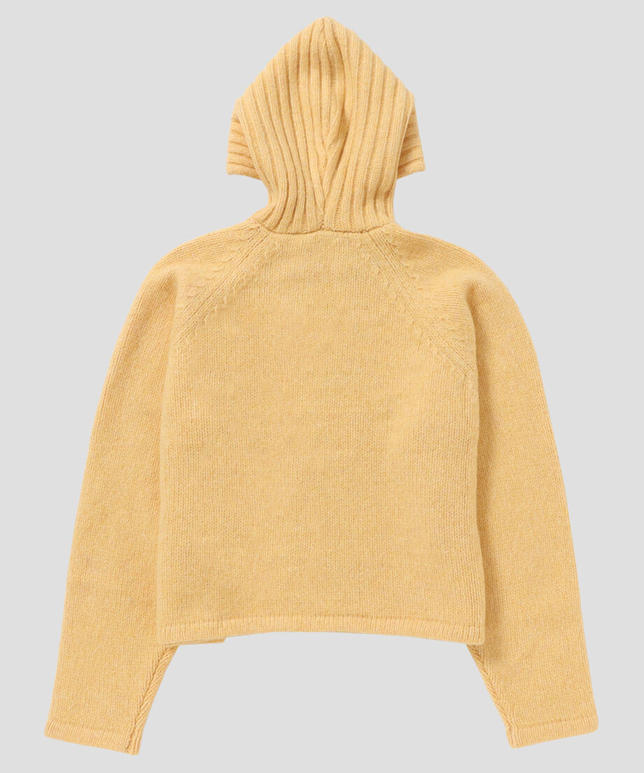 camel mix hooded KNIT_5