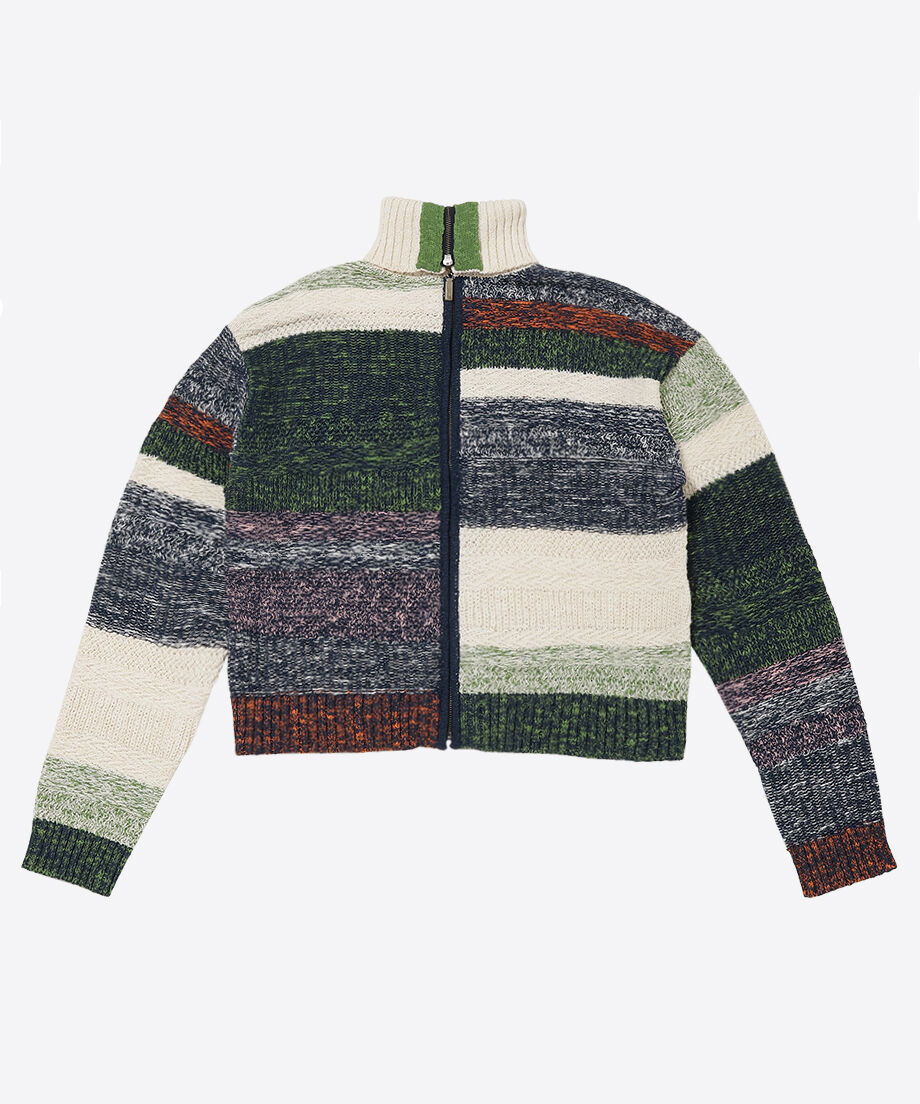 mix color high neck zip knit_8