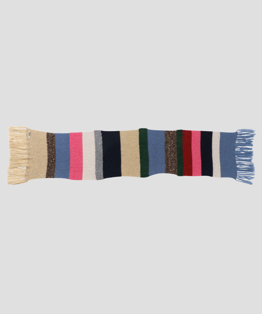mix stripe big KNIT scarf_2