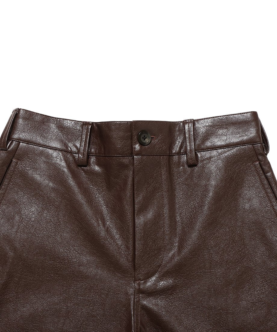 vegan leather short pants_17