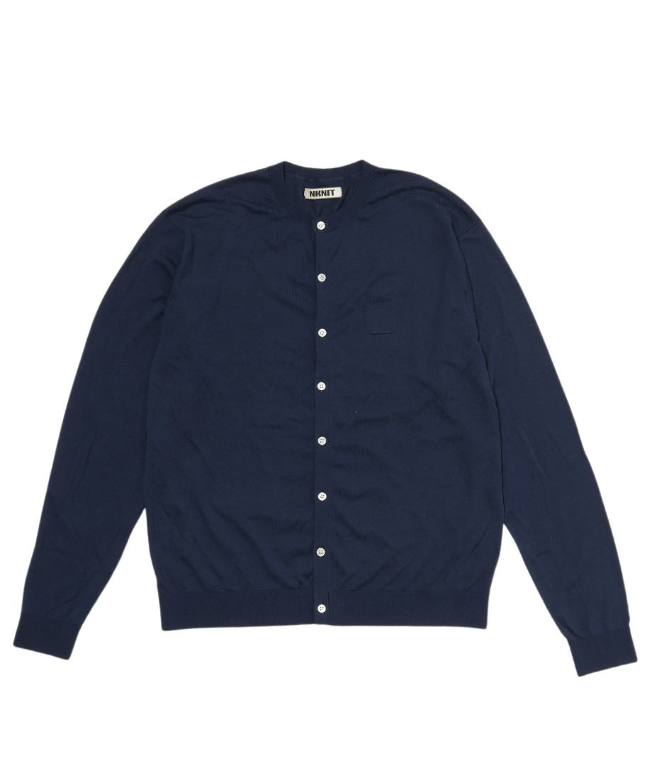 silk cotton crew neck KNIT cardigan_7