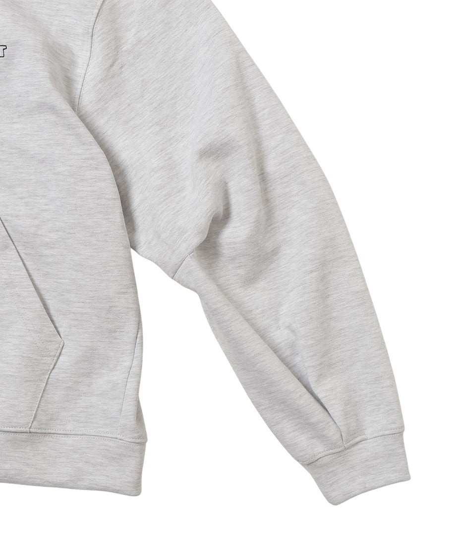 NKNIT logo embroidery ZIP hoodie L.GRAY_3