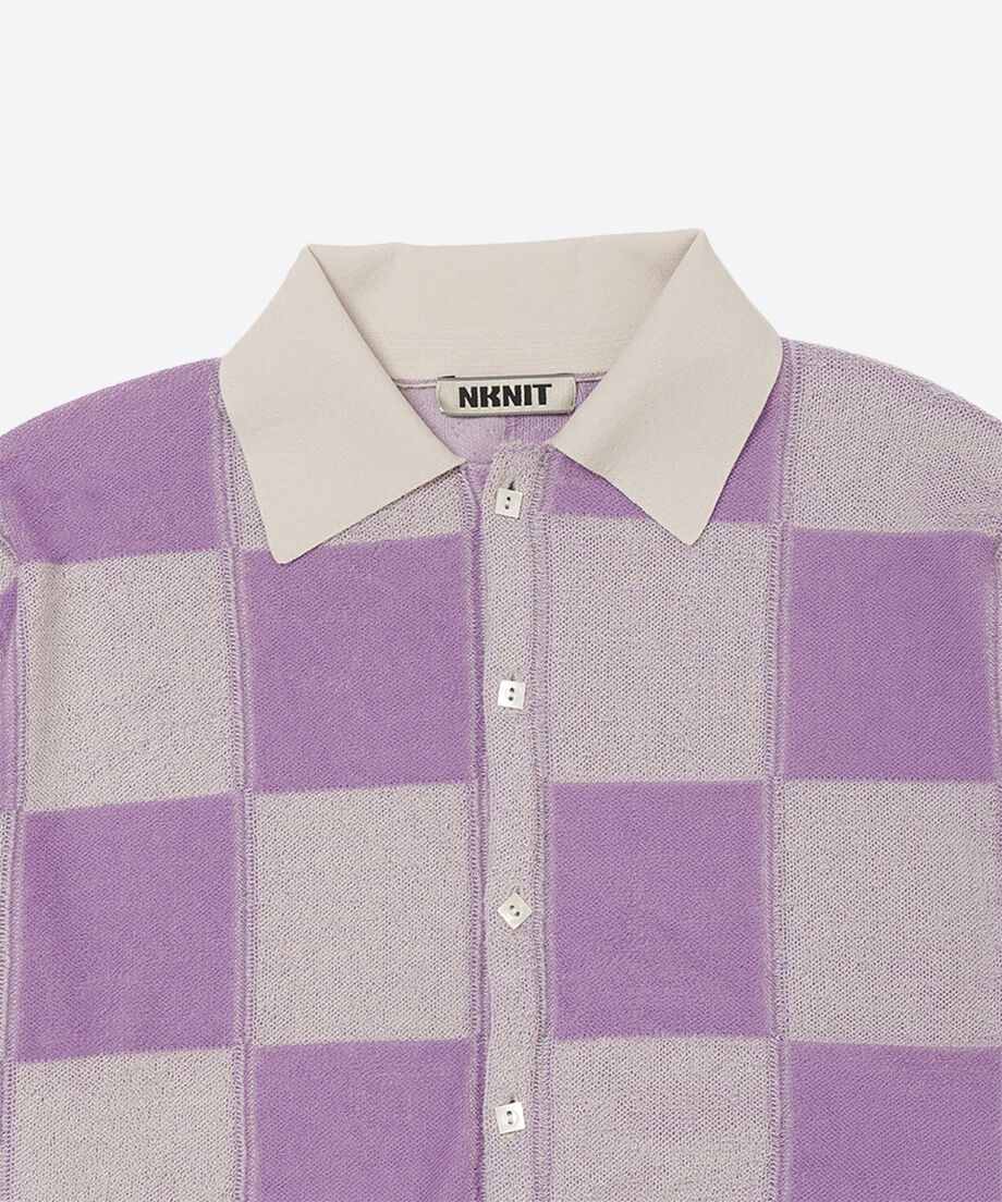 short check pattern knit shirt_10