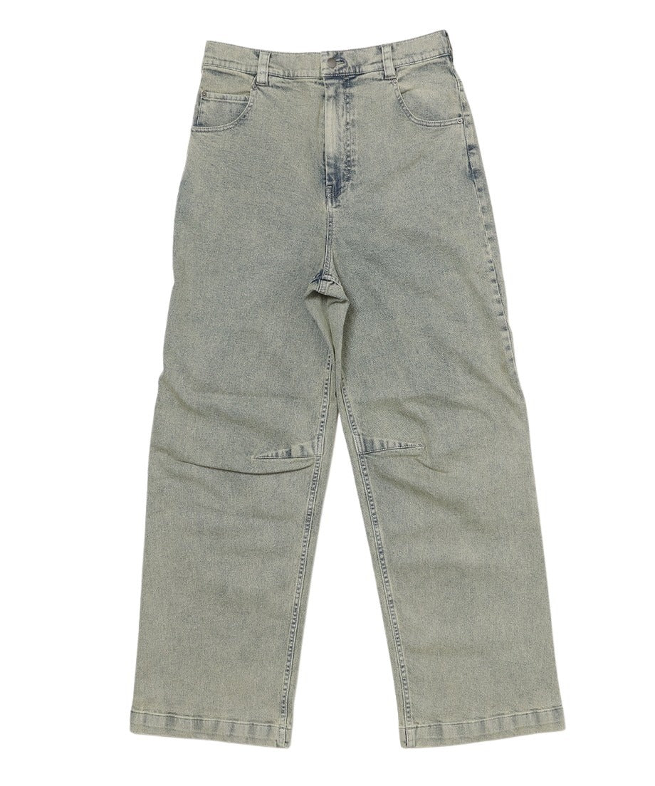denim high waist long pants_3