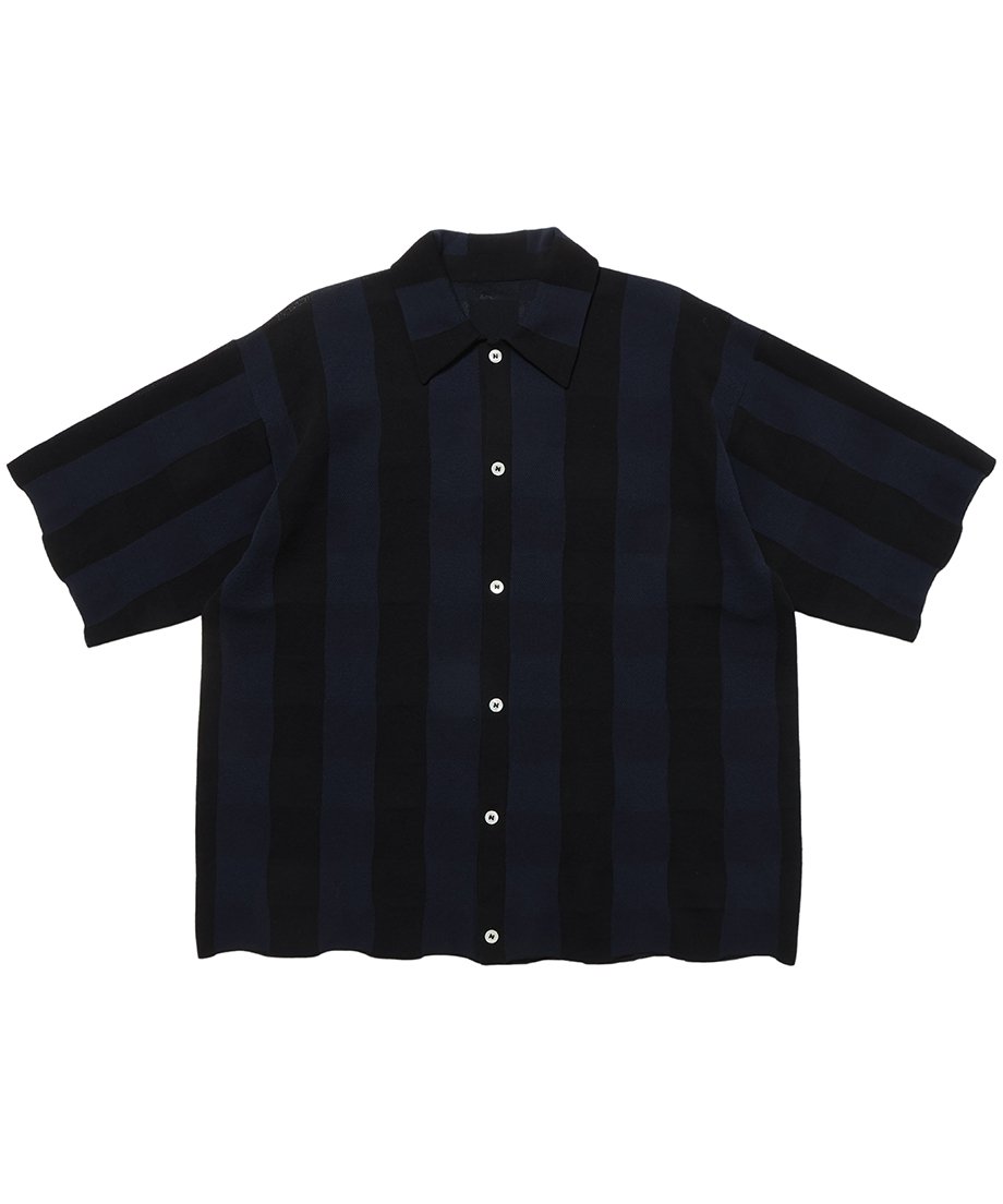 checker pattern KNIT shirt_7
