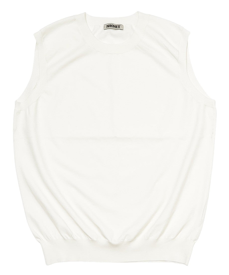 silk mix sleeveless KNIT_4