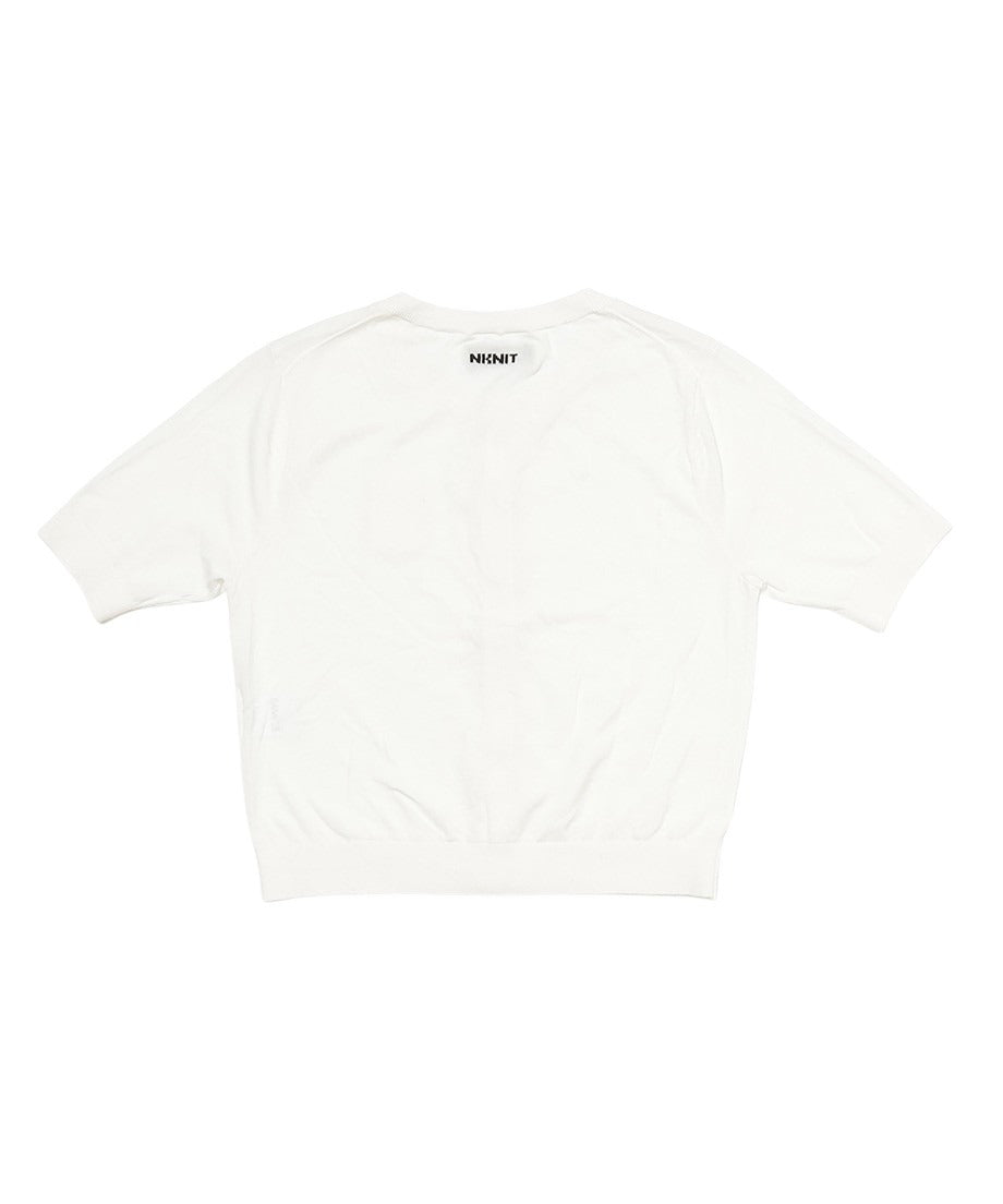 silk cotton crew neck KNIT T-shirt_12