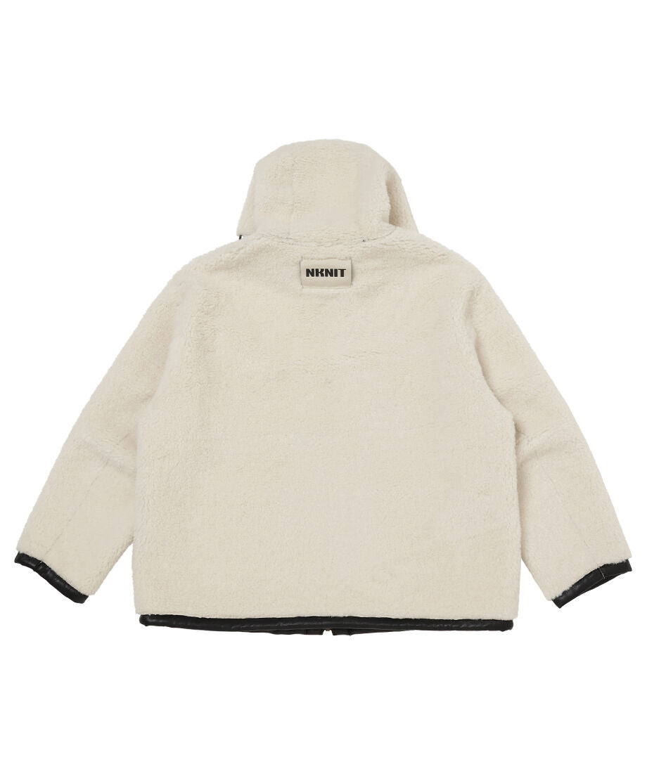 vegan mouton hooded zip jacket_10