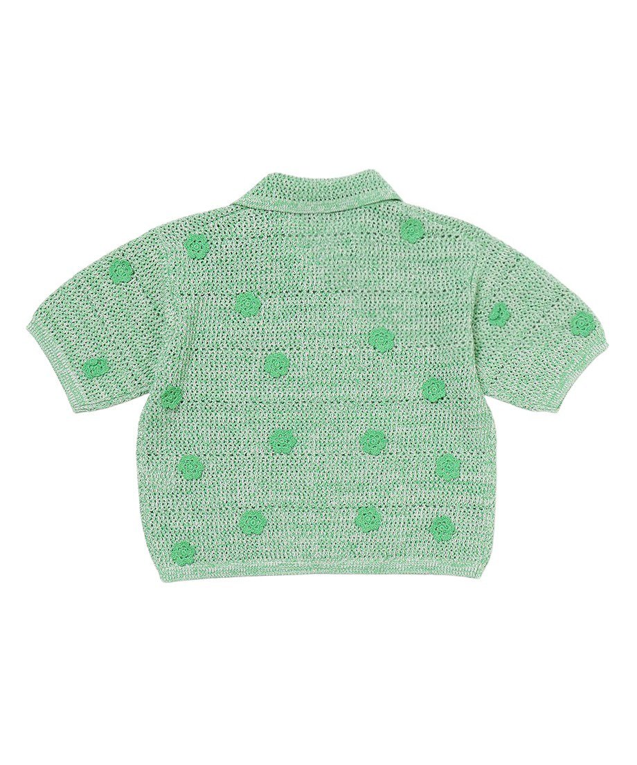 flower motif KNIT shirt_18