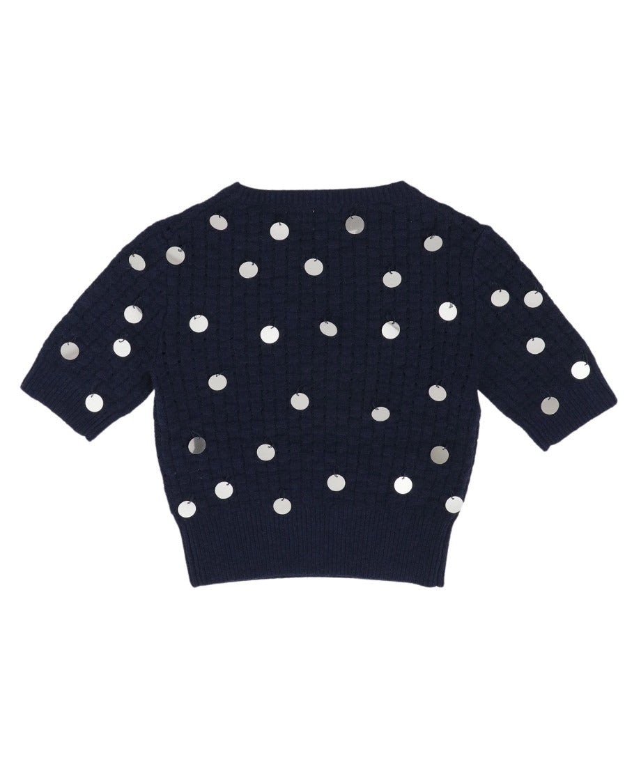 sequins bouclé KNIT mini tops_9