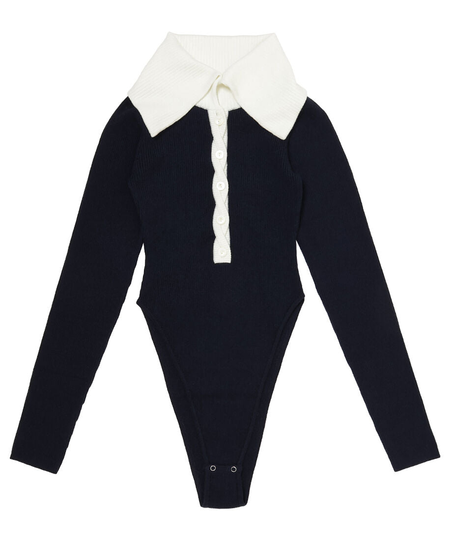 sailor collar rib KNIT bodysuit_3