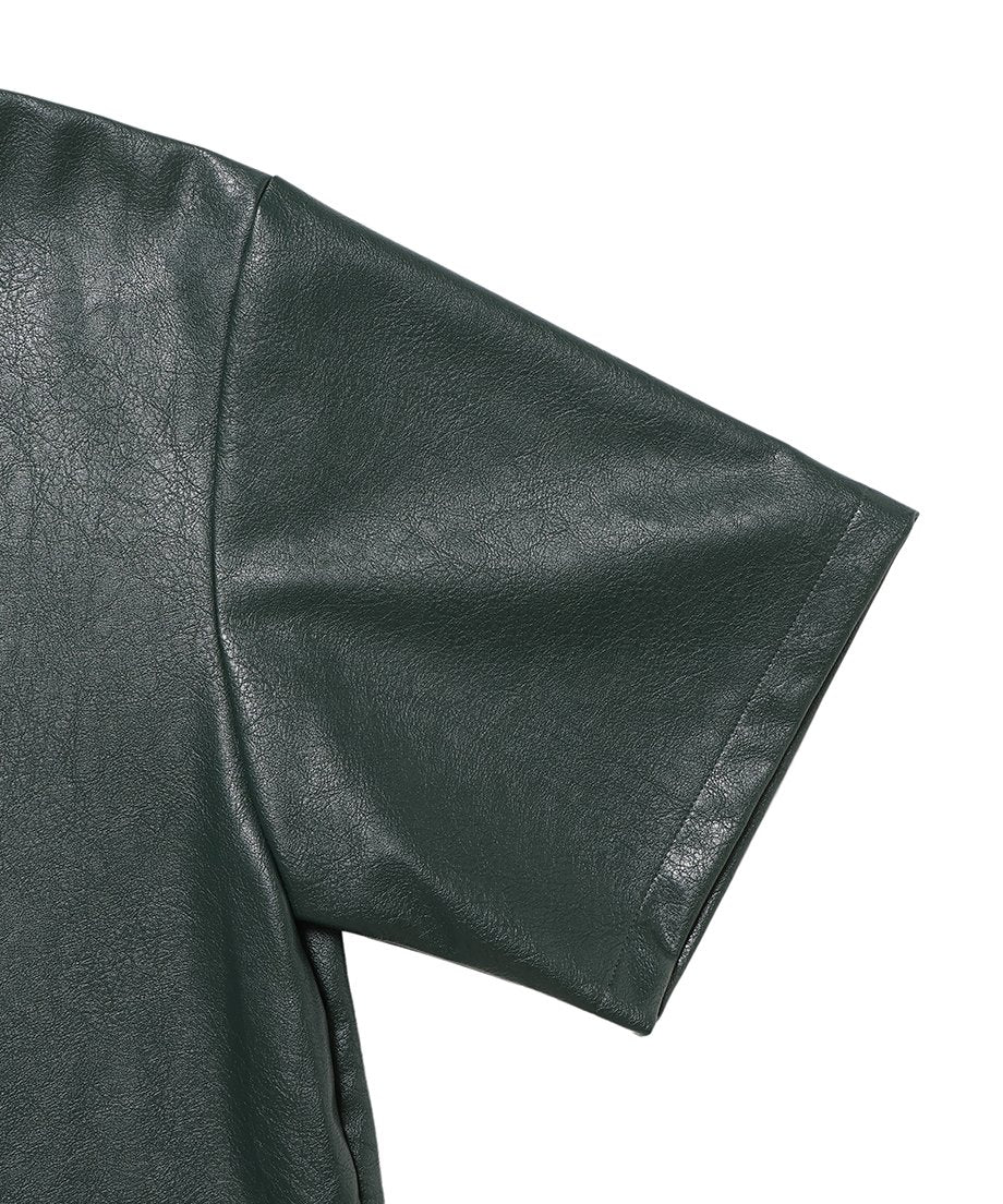 vegan leather box mini dress_11